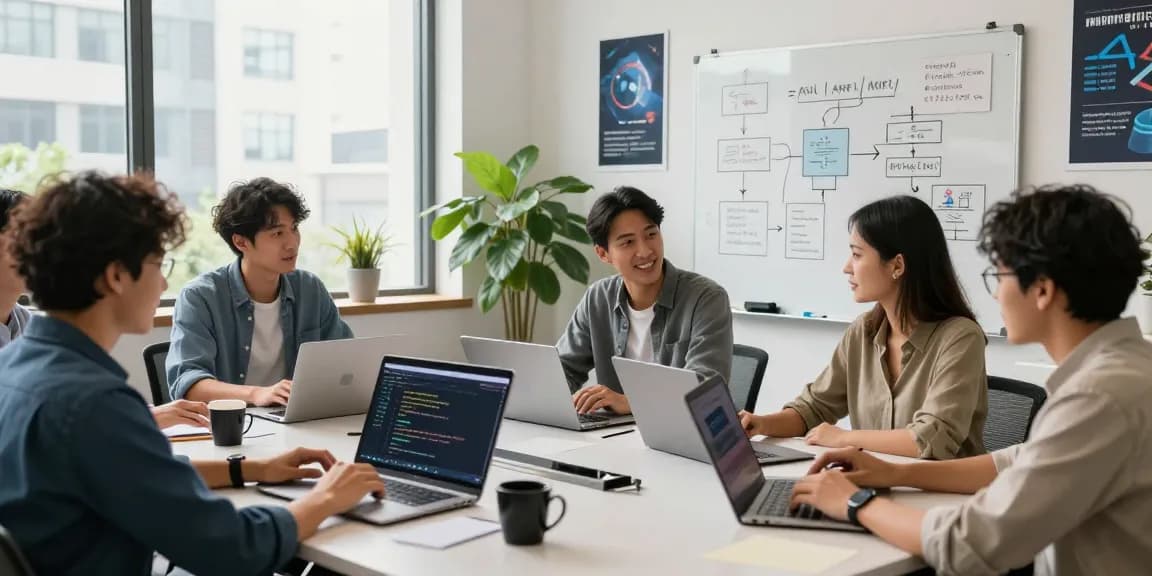 Waygrid team collaborating on API management in a modern tech workspace