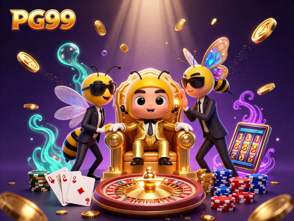 Experience the thrill of PG99 casino with vibrant game elements and dynamic characters.