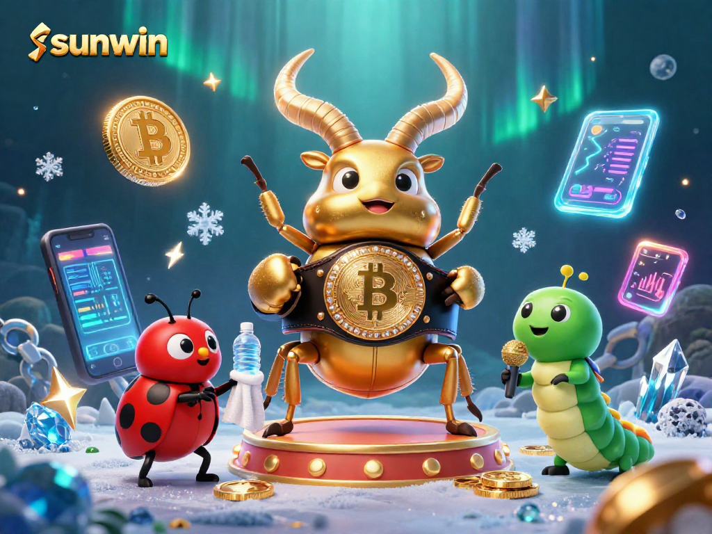 Experience the excitement of sunwin with vivid 3D characters and dynamic gaming elements in a colorful scene.