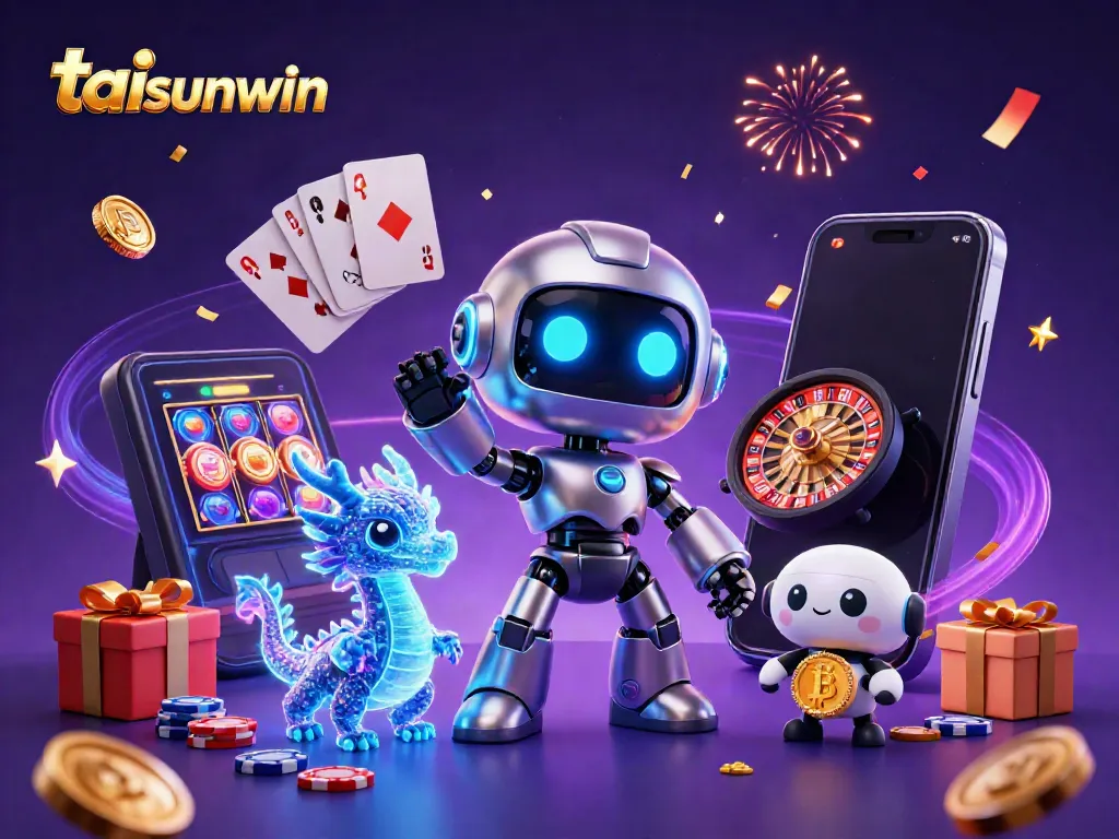 Engage with tai sunwin by exploring an immersive 3D casino scene teeming with excitement and high-stakes action.