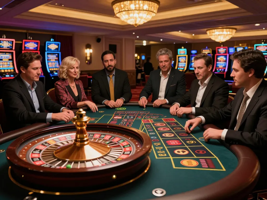 Engaging scene of roulette gameplay at CM88SEO casino with spinning wheel and eager players