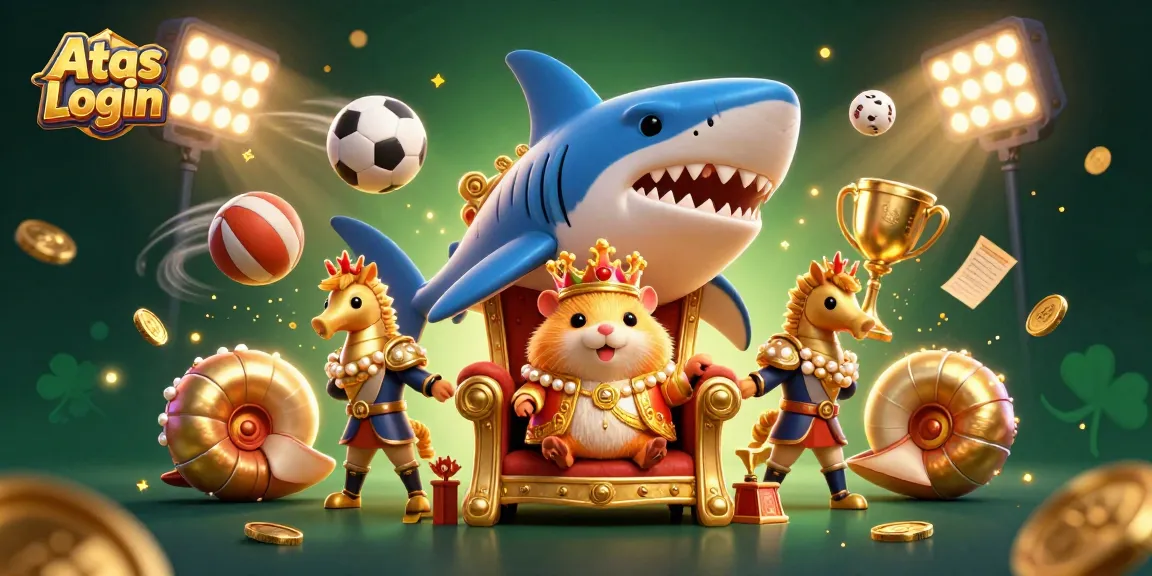 Secure your Atas Login with our golden hamster king as he rules over the gaming realm.