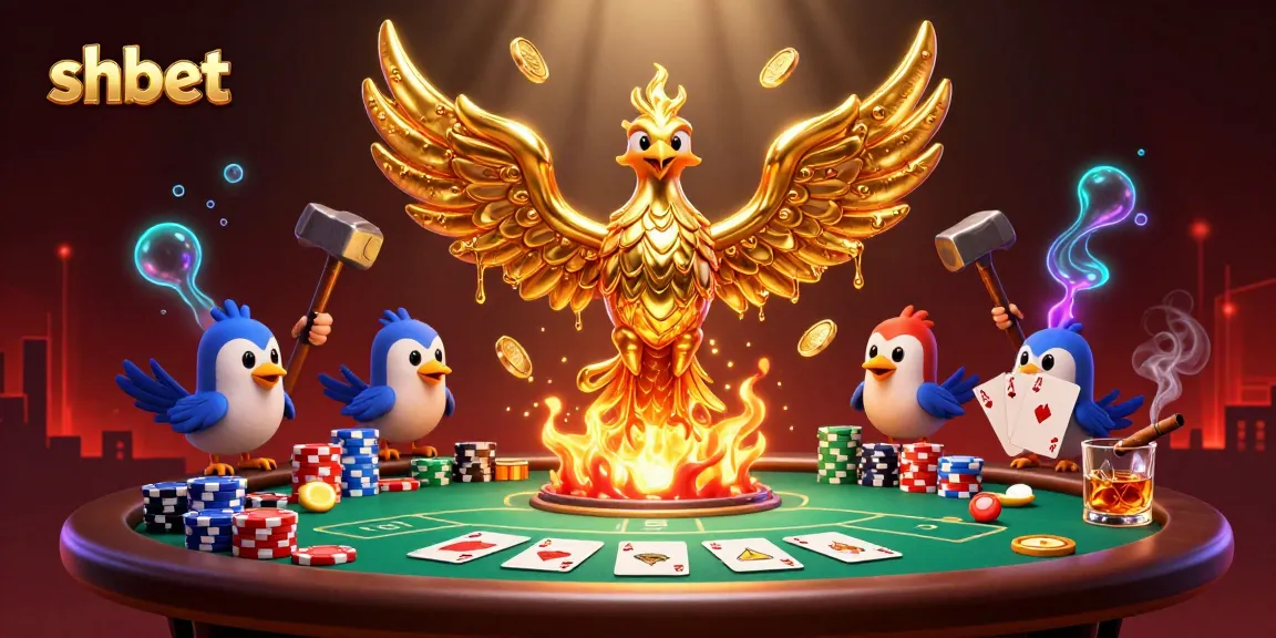 Experience thrilling moments at shbet with molten gold, poker chips, and vibrant casino elements.