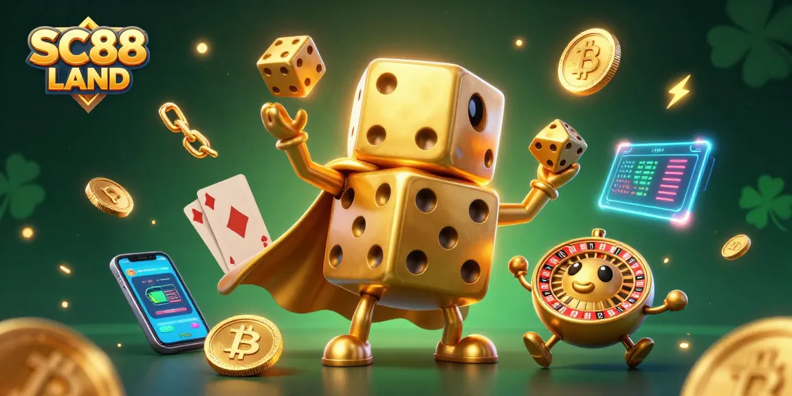 Experience exhilarating gaming at SC88 LAND with vibrant 3D casino characters and elements.