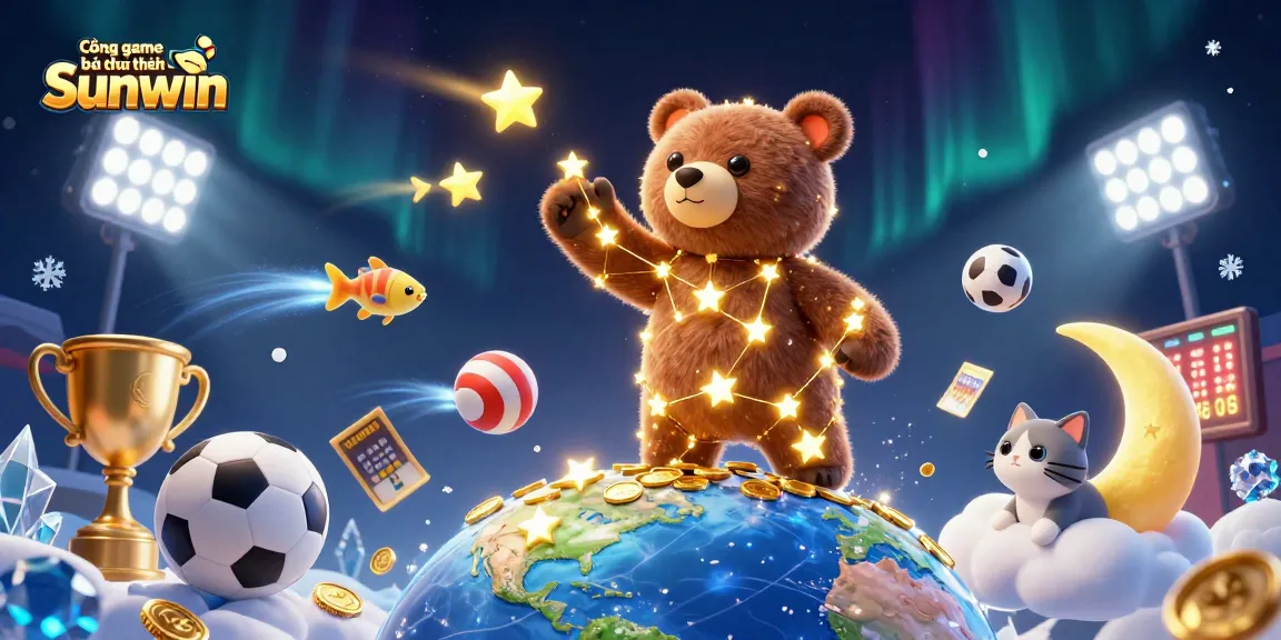 Cổng game bài đổi thưởng Sunwin offers an exciting gaming experience with animated characters and casino elements showcasing vibrant elements.