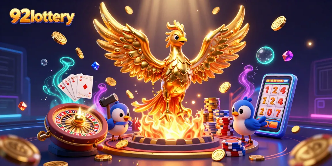 Experience thrilling wins at 92lottery with golden coins and exciting gaming elements!