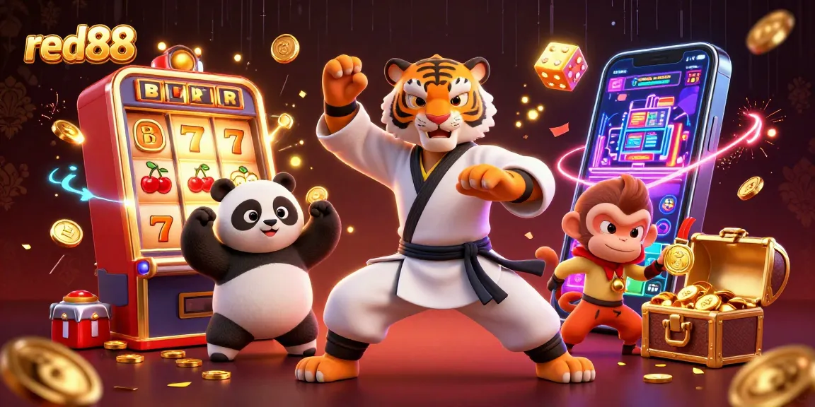 red88 players enjoy thrilling jackpot wins with dynamic casino action and vibrant characters.
