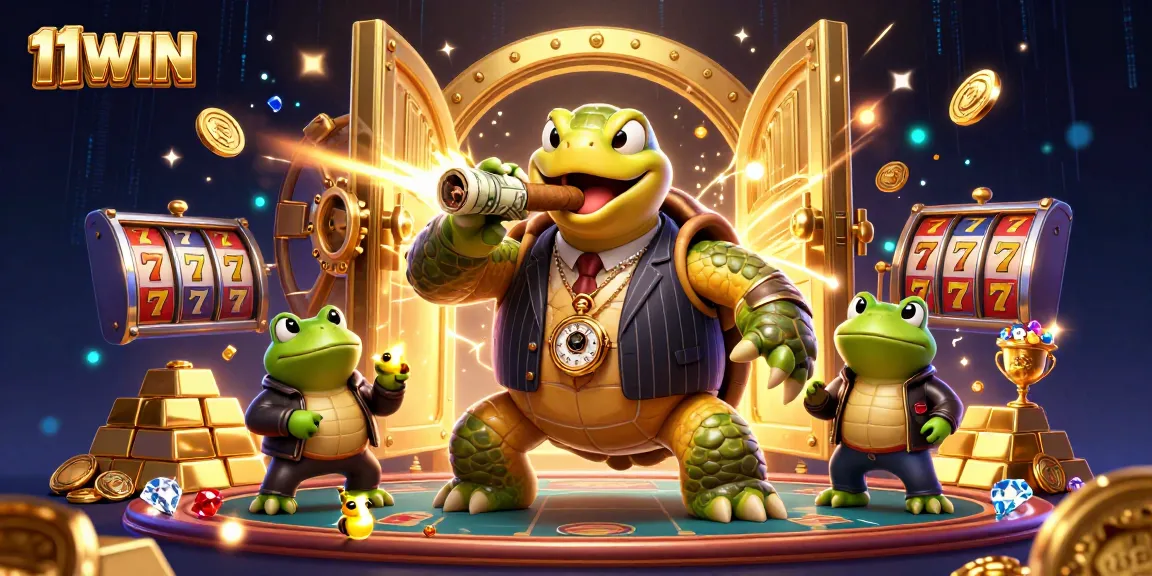 Experience 11WIN's thrilling gameplay with vibrant characters and sparkling casino elements.