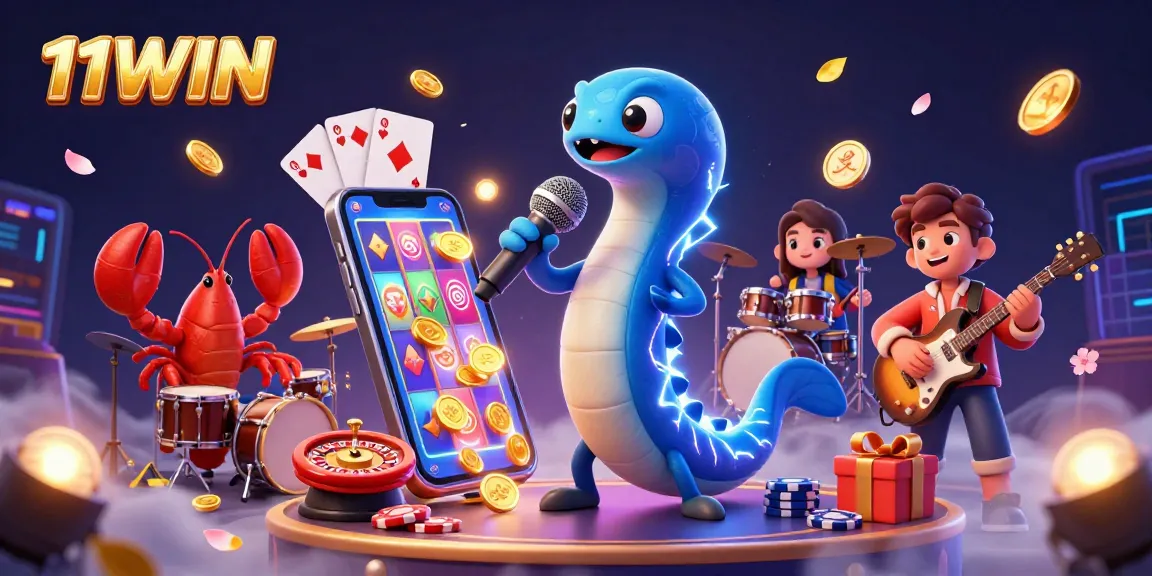 Experience the vibrant energy of 11WIN's underwater casino with electric eel DJ and dynamic backing band.